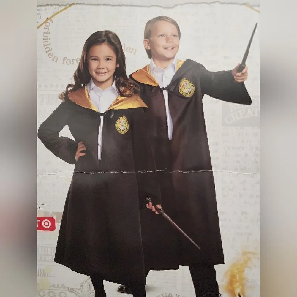 New Harry Potter Child Unisex Hogwarts Halloween Costume Hooded Robe One Size